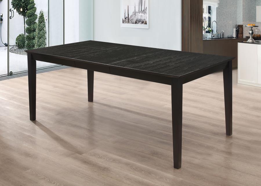 Louise - Rectangular Extension Leaf Dining Table - Black - Simple Home Plus