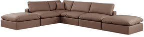 Comfy - 6 Piece Faux Leather Modular Sectional - Simple Home Plus
