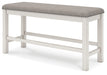 Robbinsdale - Antique White - Dbl Counter Height Upholstered Dining Bench - Simple Home Plus