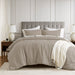 Mina - Twin/Twin Long Waffle Weave Textured Comforter Set - Neutral - Simple Home Plus