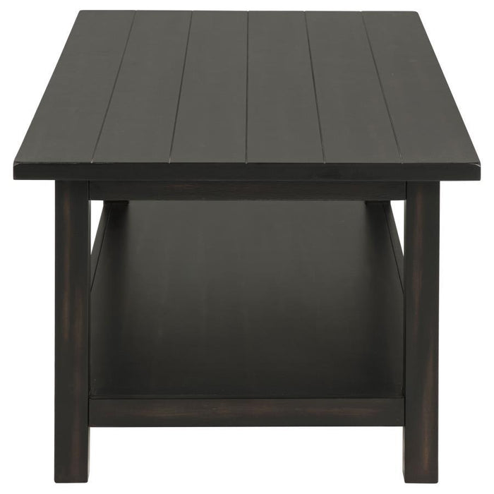 Payne - Wood Coffee Table with Shelf - Simple Home Plus