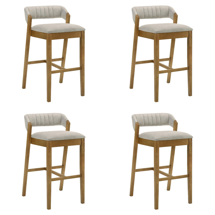 Landyn - 26" Amber Glow Counter Height Rubberwood Barstool - Simple Home Plus