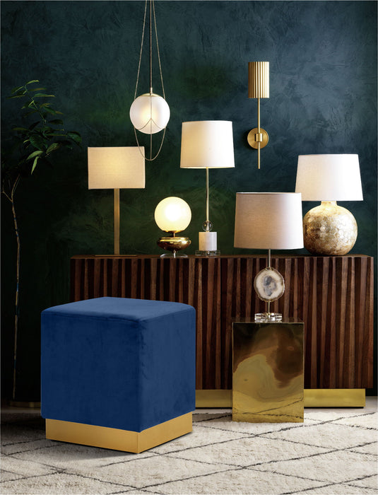 Jax - Stool Ottoman with Gold Base - Simple Home Plus