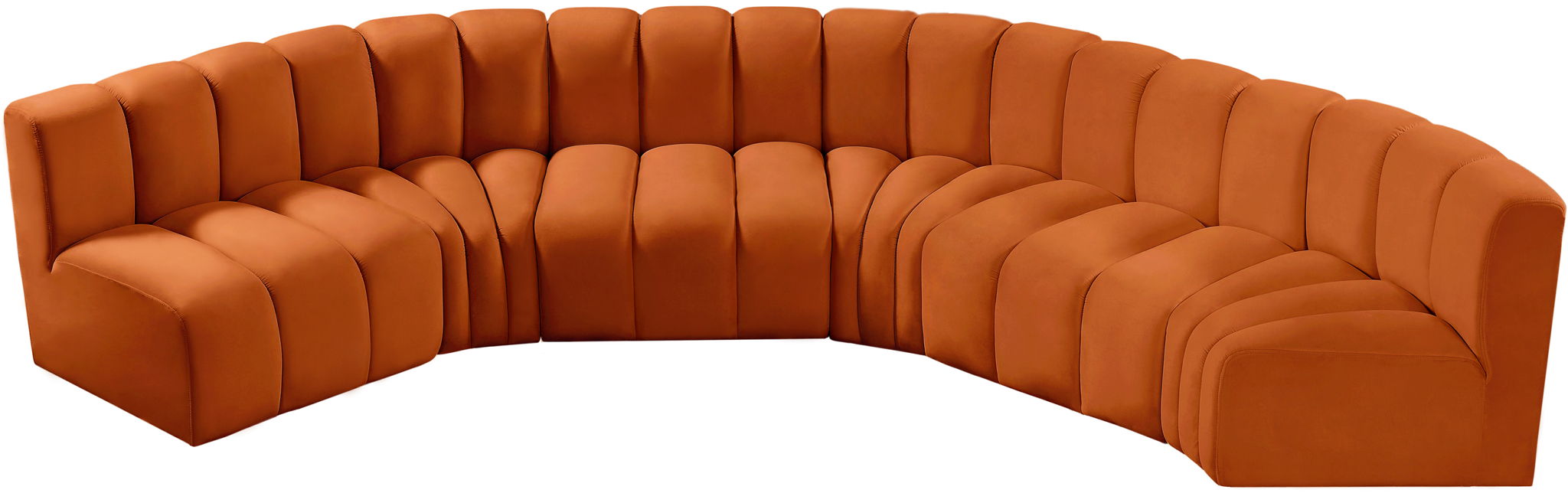 Arc - Velvet 6 Piece U-Shaped Modular Sofa - Simple Home Plus