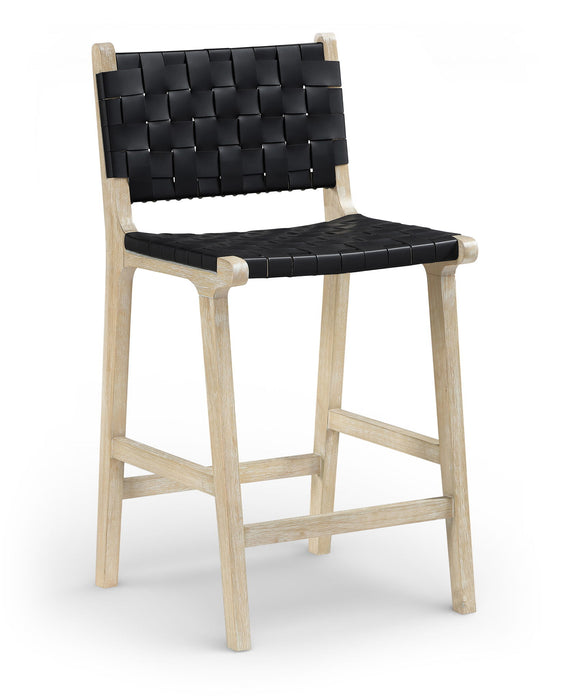 Entwine - Vegan Leather Upholstered Counter Stool - Painted Natural - Simple Home Plus