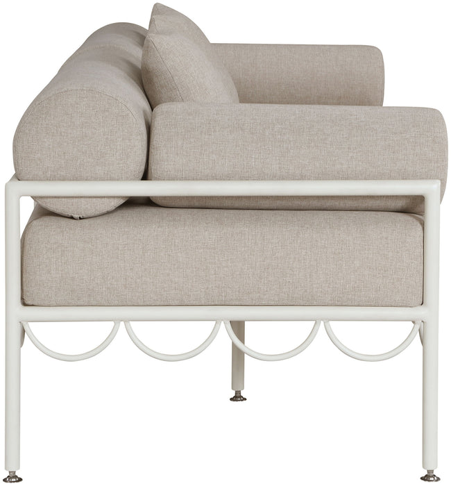 Portofino - Resilient Water Repellent Fabric 69.75" Upholstered Outdoor Patio Loveseat - Simple Home Plus
