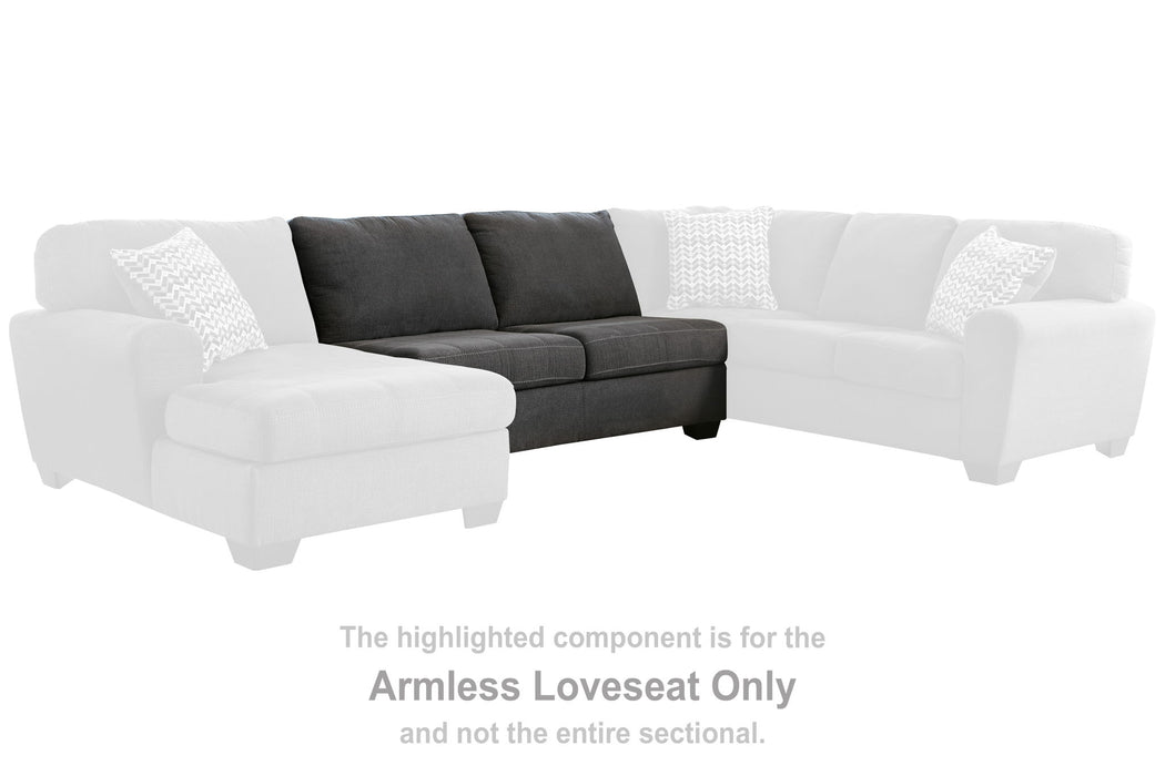 Ambee - Armless Loveseat - Slate - Simple Home Plus