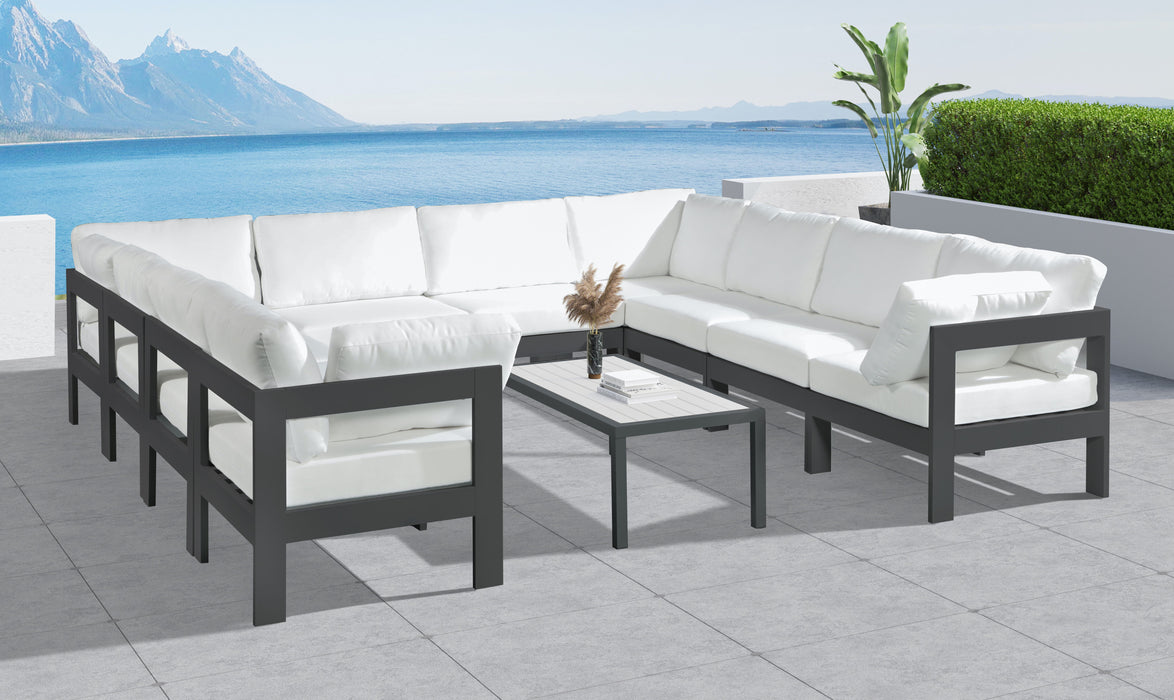 Nizuc - Outdoor Patio 10 Piece Modular Sectional With Gray Frame - Simple Home Plus