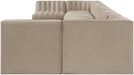 Rummi - Armless Velvet Performance Fabric Upholstered 9 Piece Modular Sectional - Simple Home Plus