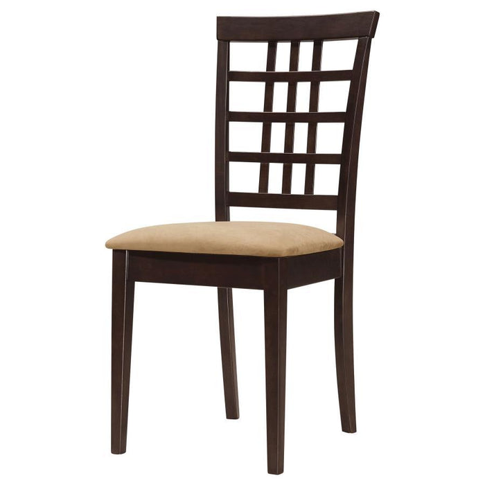 Kelso - Lattice Back Dining Side Chair (Set of 2) - Cappuccino - Simple Home Plus