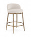 Ferro - Upholstered Counter Stool With Brushed Gold Base - Simple Home Plus
