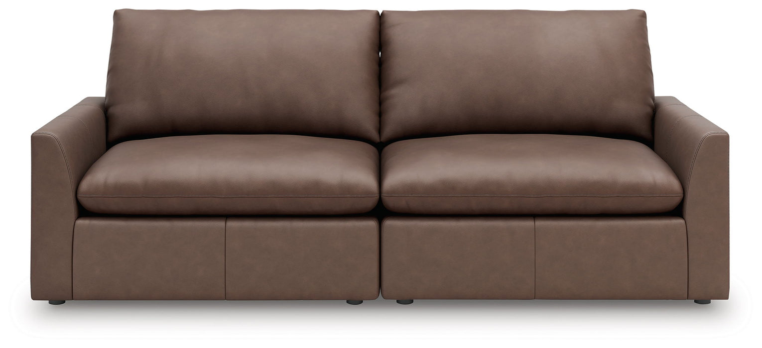 Whitehaven - 2-Piece Sectional Loveseat - Brown - Simple Home Plus