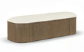 Velden - Upholstered Storage Bench With Stained Brown Base - Simple Home Plus
