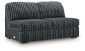 Midnight-Madness - Armless Loveseat - Gunmetal - Simple Home Plus