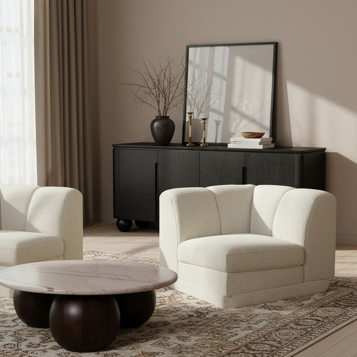 Modari - Fabric Upholstered Corner Chair - Simple Home Plus