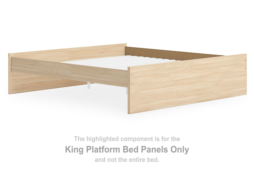 Onita - King Platform Bed Panels - Natural - Simple Home Plus