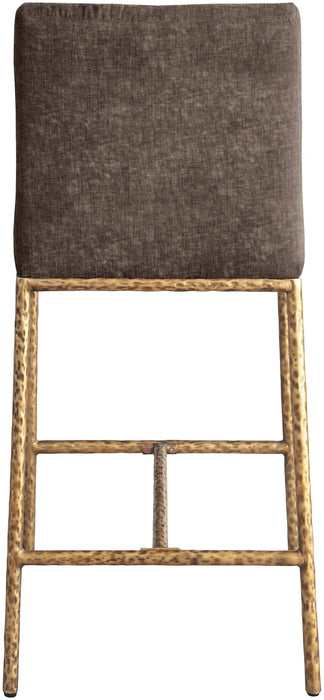 Reeves - Chenille Fabric Upholstered Counter Stool (Set of 2) - Gold Base - Simple Home Plus