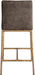 Reeves - Chenille Fabric Upholstered Counter Stool (Set of 2) - Gold Base - Simple Home Plus