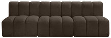 Arc - Boucle Fabric 3 Piece Modular Straight Sofa - Brown - Simple Home Plus