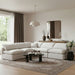 Indulge - Velvet 5 Piece Modular Corner Armless Sectional - Simple Home Plus