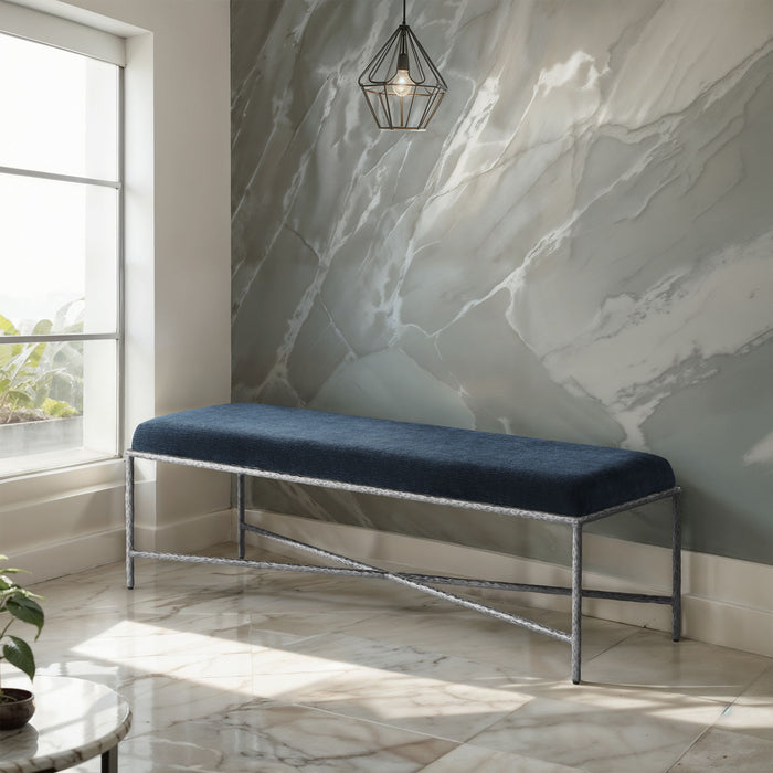 Valley - Bench With Silver Frame - Simple Home Plus