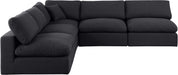 Comfy - 5 Piece Linen Modular Corner Armless Sectional - Simple Home Plus