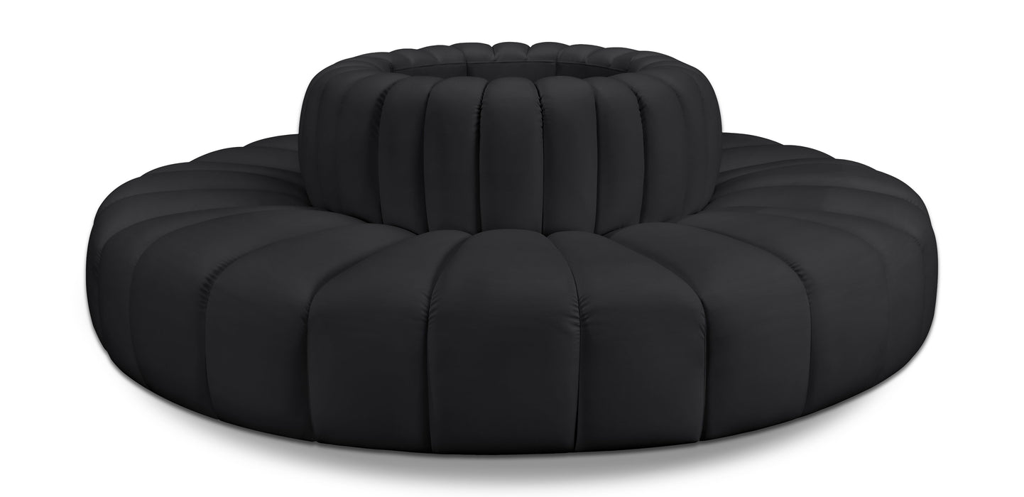 Arc - Faux Leather 8 Piece Round Modular Sofa - Simple Home Plus