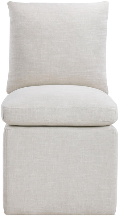 Nelori - Linen Textured Performance Fabric Upholstered Dining Chair (Set of 2) - Simple Home Plus