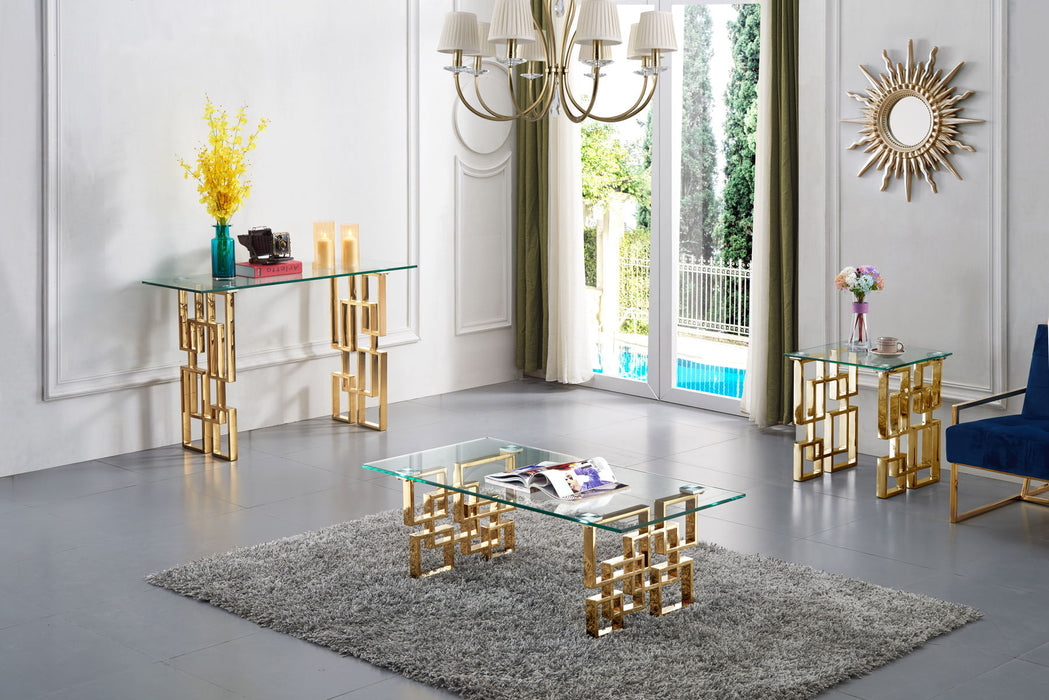 Pierre - Coffee Table - Gold - Simple Home Plus
