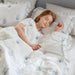 Aglaia - Quilt Set - White / Light Blue - Simple Home Plus