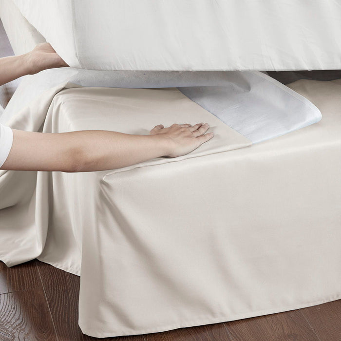 Simple Fit - Wrap Around Adjustable Bedskirt - Ivory