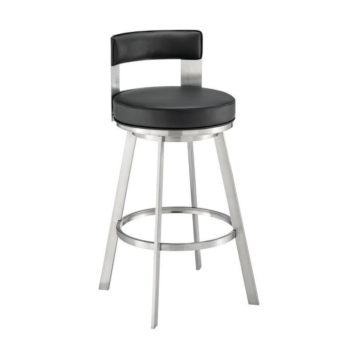 Flynn - Swivel Bar Stool - Brushed Steel - Simple Home Plus