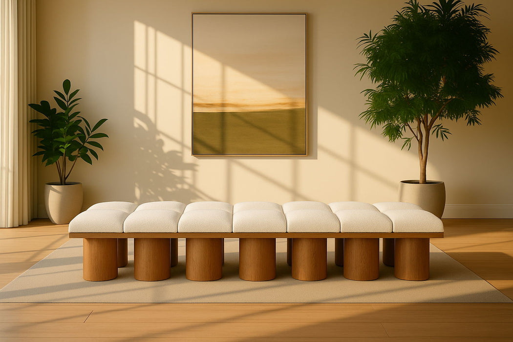 Pavilion - 14 Piece Modular Bench With Brown Base - Simple Home Plus