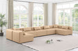 Cube - 7 Piece Modular U-Shaped Sectional - Tan - Simple Home Plus