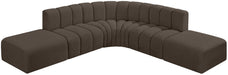Arc - Boucle Fabric 6 Piece Corner Modular Sofa - Simple Home Plus