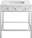 Marmo - Engineered Marble Bathroom Vanity With Chrome Base - Simple Home Plus
