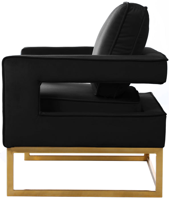 Noah - Accent Chair with Gold Legs - Simple Home Plus