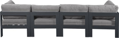 Nizuc - Outdoor Patio 4 Seat Modular Sofa With Gray Frame - Simple Home Plus