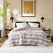 Zuri - 90" x 90" Blanket - Blush / Gray - Simple Home Plus