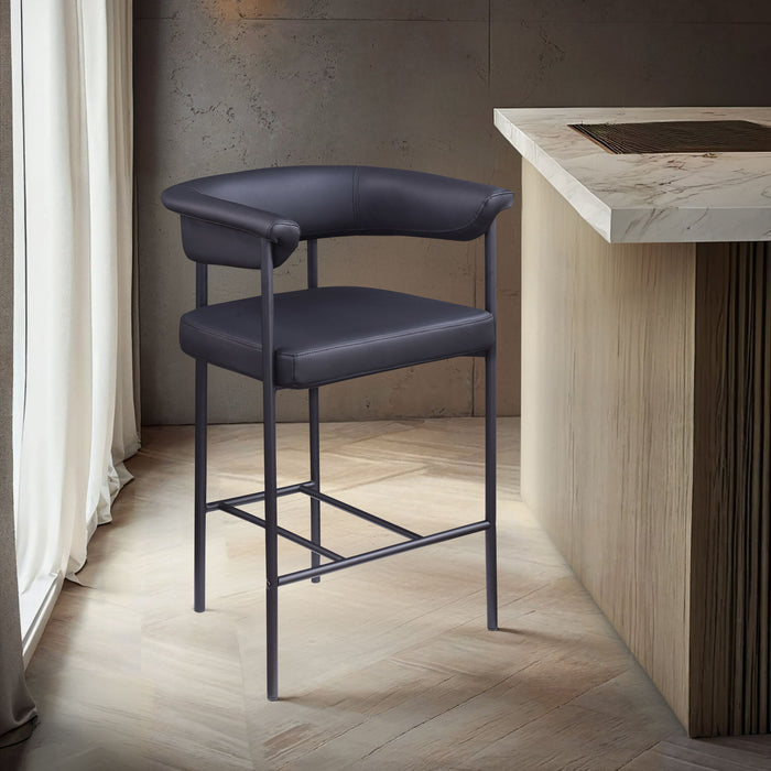 Malin - Faux Leather Counter Stool (Set of 2) - Simple Home Plus