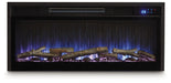 Entertainment Accessories - Black - Fireplace Insert With Faux Birch Log Set - Simple Home Plus