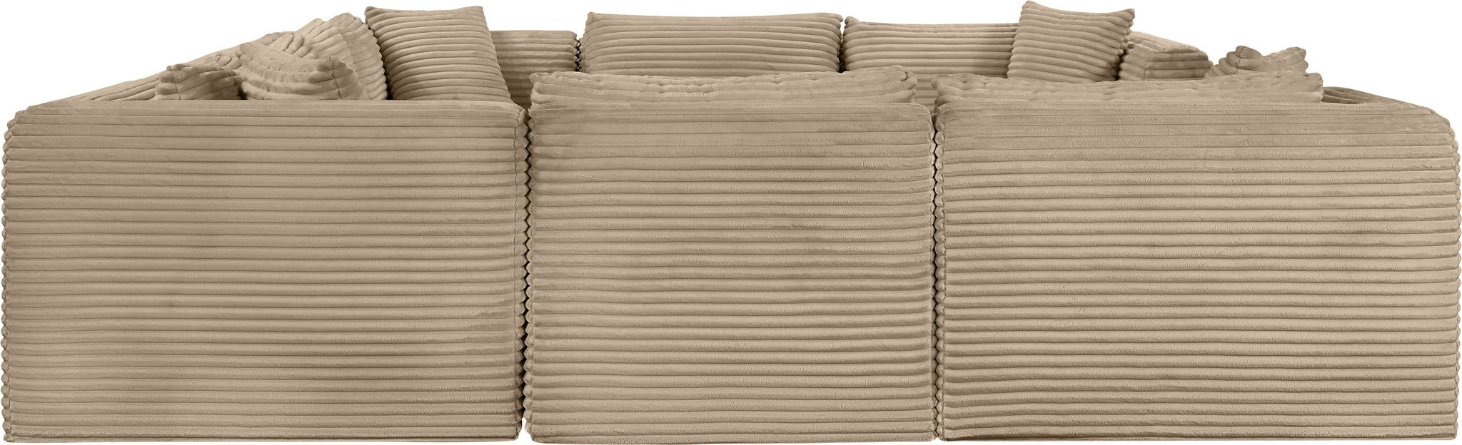 Shaggy - Fabric 8 Piece Modular U-Shaped Sectional - Simple Home Plus