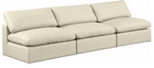 Comfy - Faux Leather Modular Armless Sofa 3 Seats - Simple Home Plus