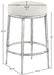 Ferro - Upholstered Backless Counter Stool With Brushed Silver Base - Simple Home Plus