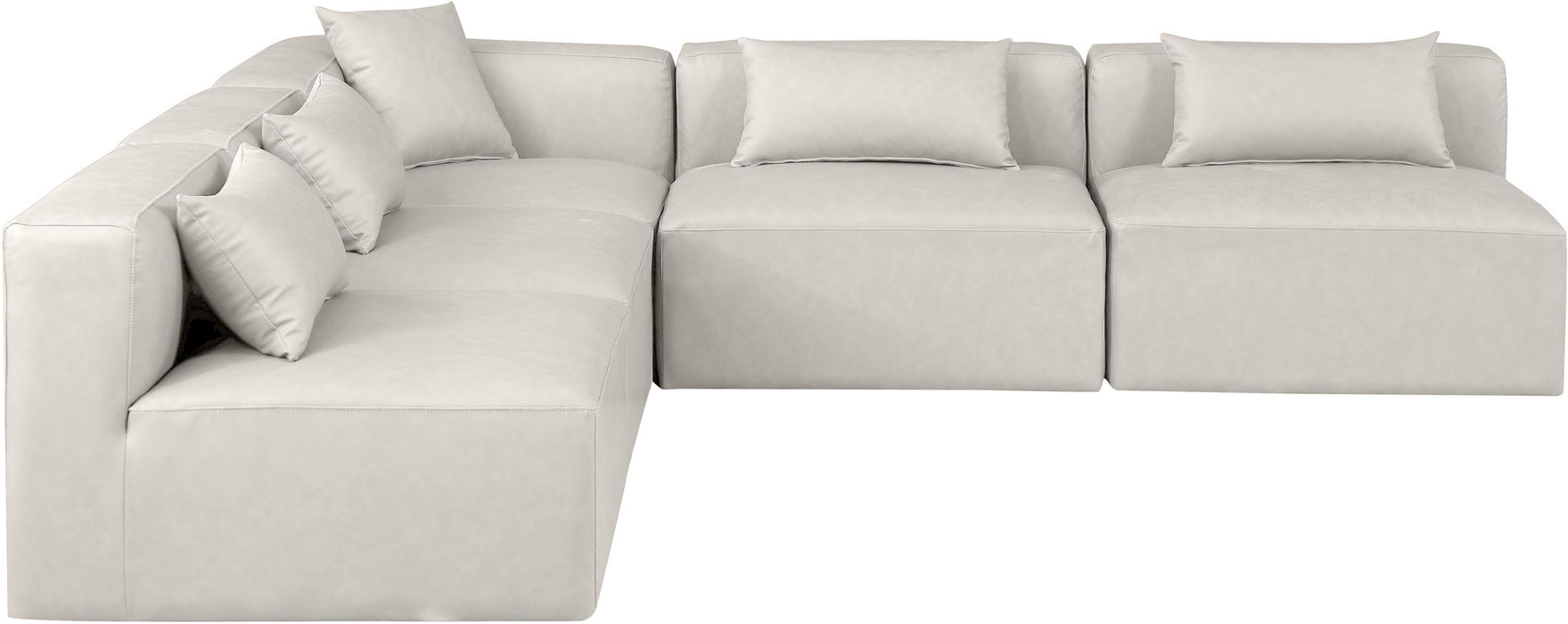 Cube - 5 Piece Modular Corner Armless Sectional - Simple Home Plus