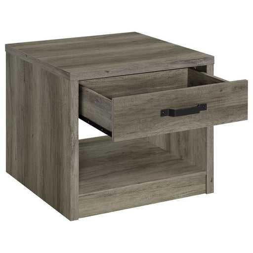 Felix - 1-Drawer Engineered Wood Side End Table - Gray Driftwood - Simple Home Plus
