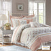 Dawn - California King 9 Piece Comforter Set - Blush - Simple Home Plus