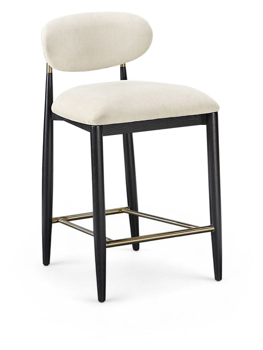 Riccio - Fabric Stool - Black Frame - Simple Home Plus