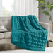 Ruched Throw - Teal - Simple Home Plus