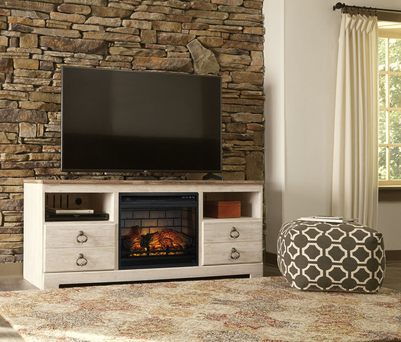 Willowton - TV Stand With Fireplace Option - Simple Home Plus